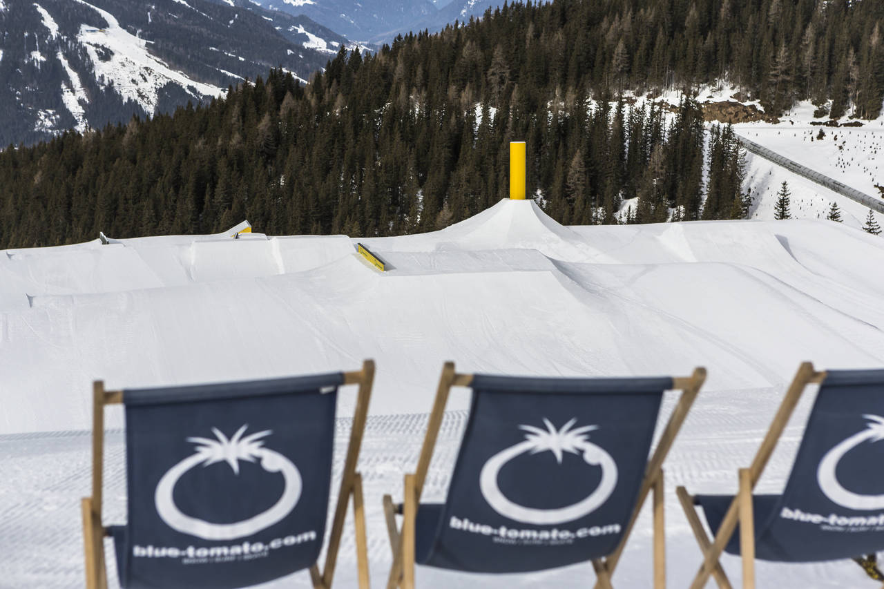 The set up of Superpark Planai by Roland Haschka