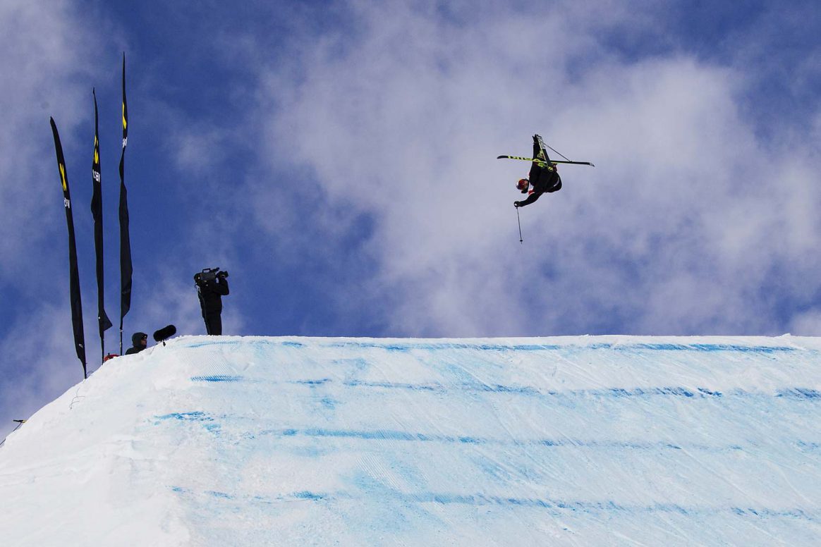 Nick Goepper getting upside down and blunted at the freestyle World Cup St. Moritz