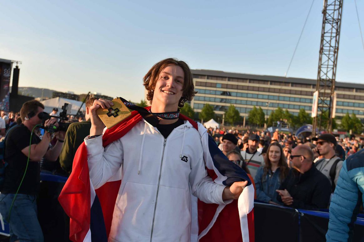 Birk Ruud wins a gold medal at X Games Norway.