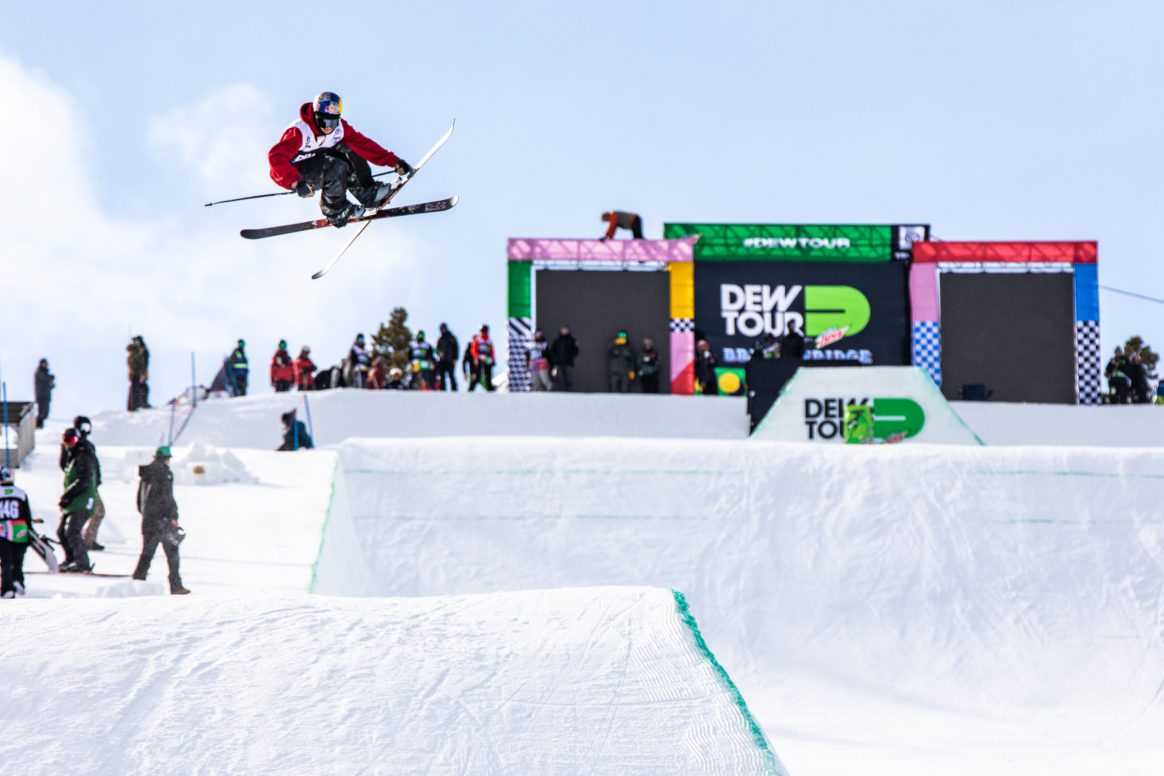 Torin Yater-Wallace practices for the Modified Superpipe event at the 2018 Winter Dew Tour in Breckenridge, Colorado. Photo: Jamie Walter