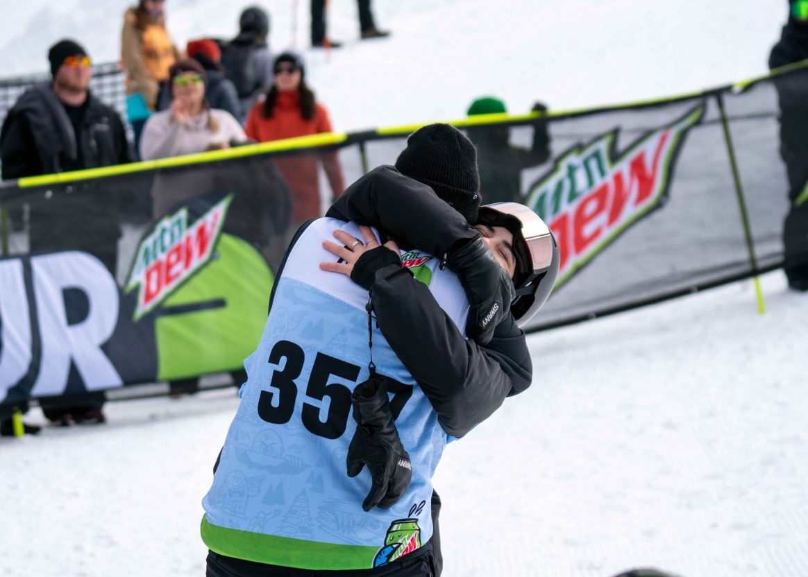 Cassie & Rachel celebrating victory