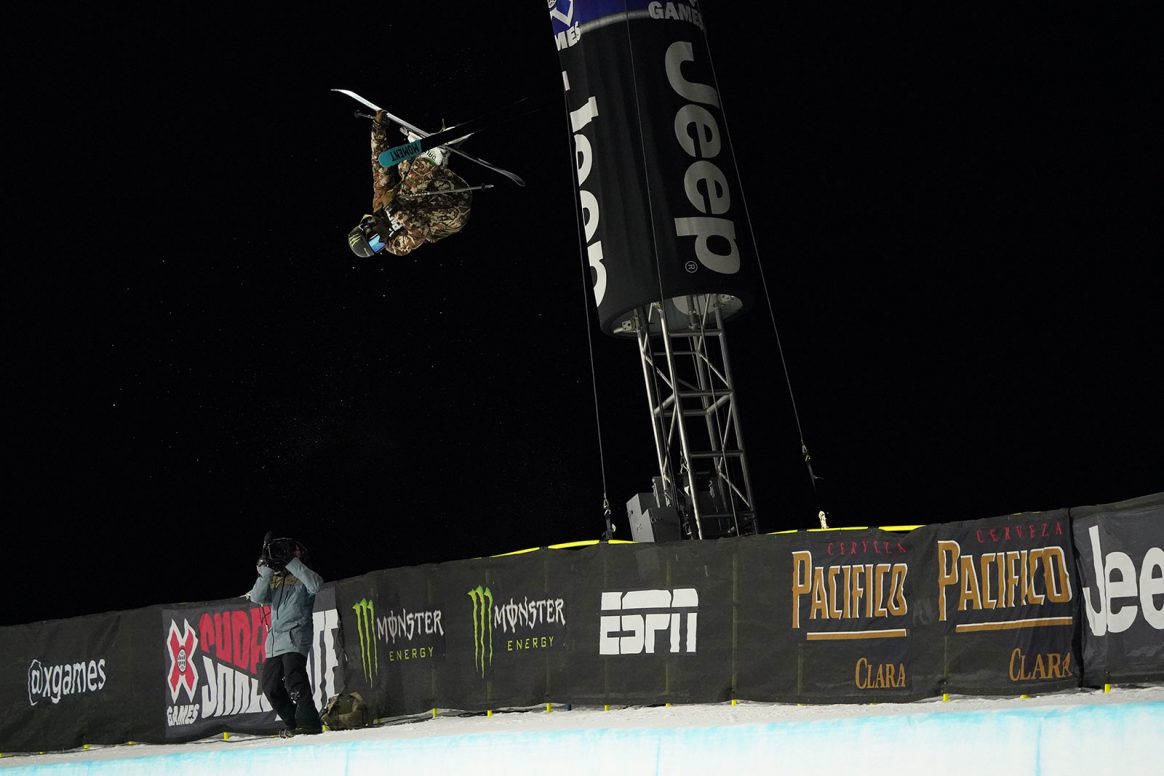 David Wise competes in Men's Ski Superpipe at the Winter X Games 2021 in Aspen, Colorado.