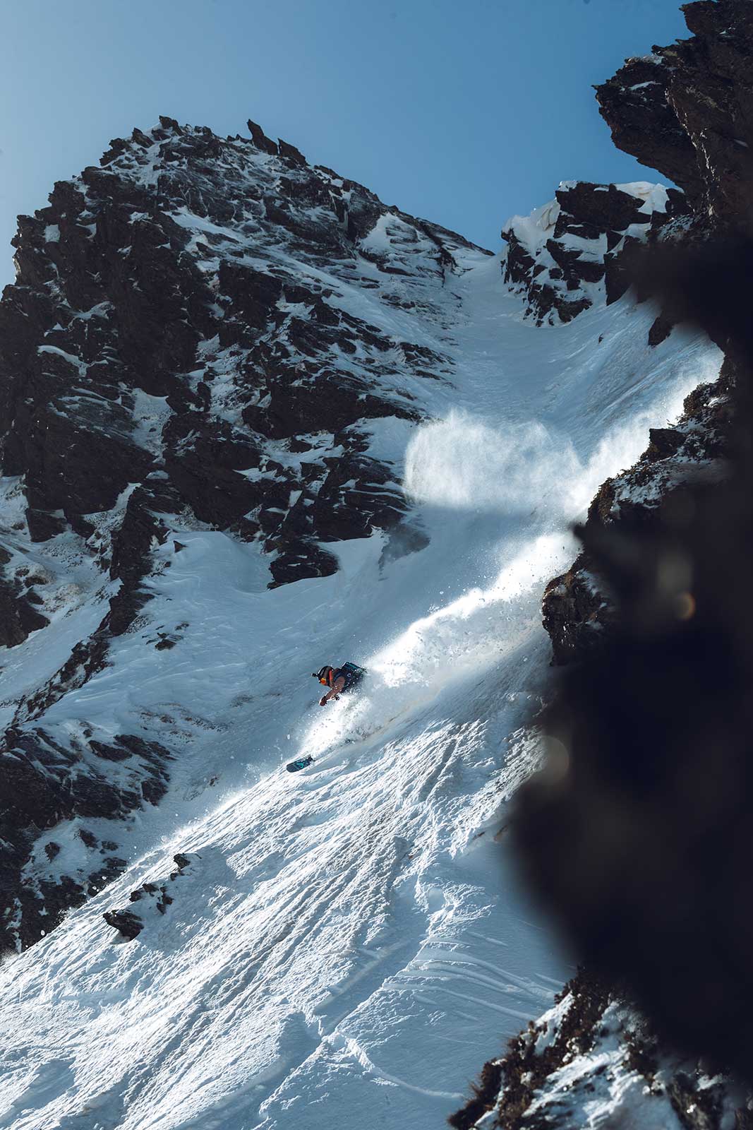 Juliette Willmann finds soft snow during the second Freeride World Tour stop of 2021 in Ordino Arcalis, Andorra.