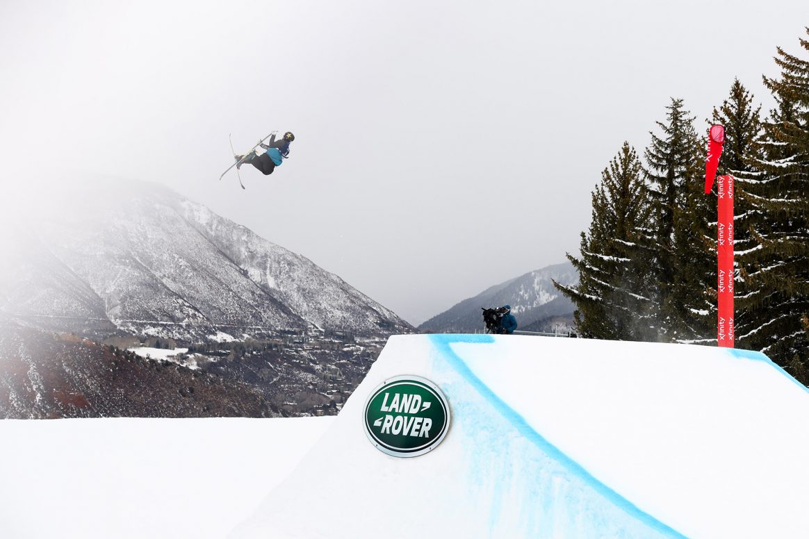 Alex Hall competes in Big Air finals at the 2021 FIS Freestyle World Championships in Aspen, Colorado