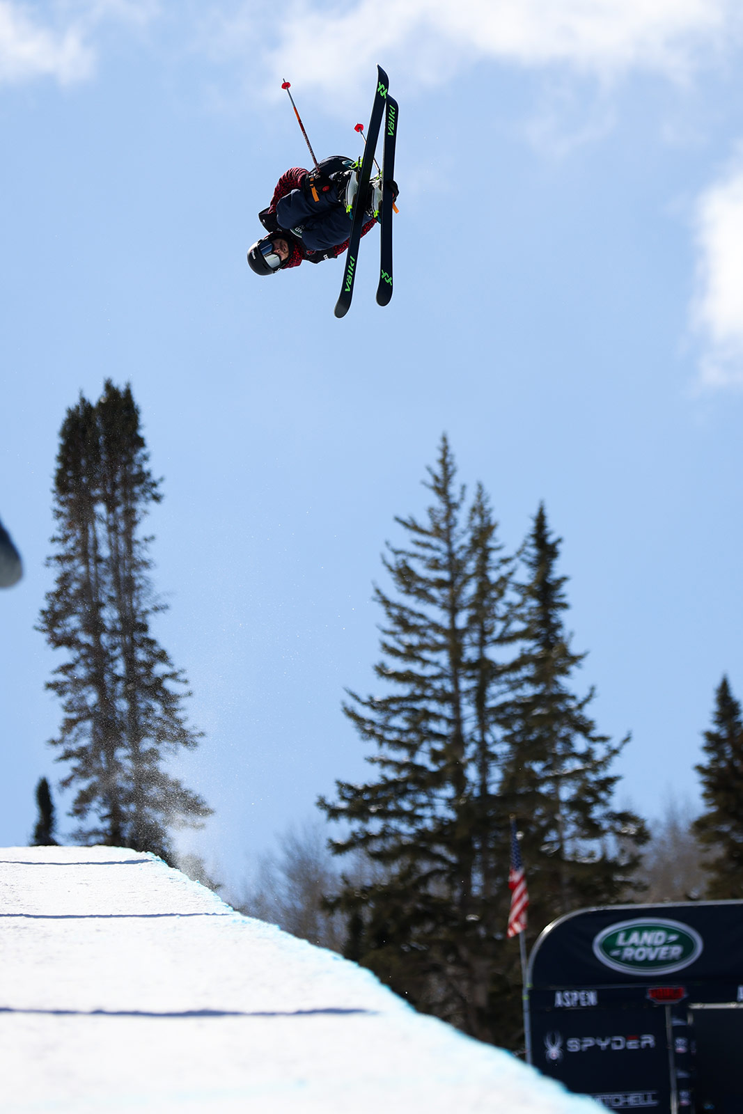 Kevin Rolland competes in the men's halfpipe finals at the 2021 FIS World Championships in Aspen, Colorado