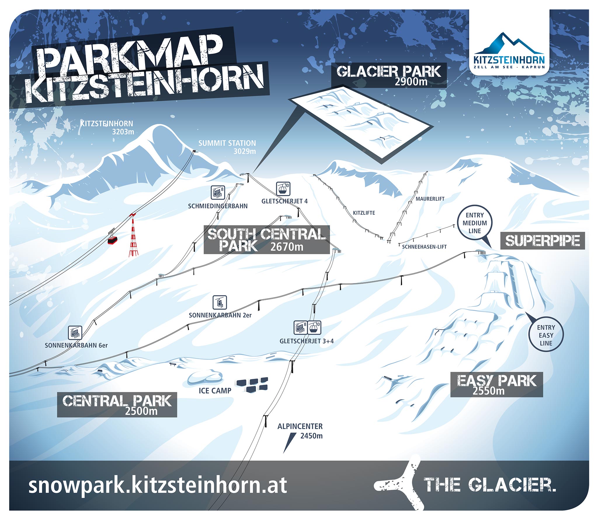 Kitzsteinhorn Snowpark Map