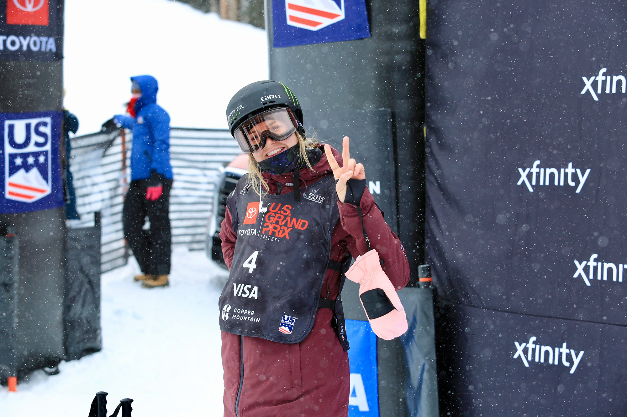 Cassie Sharpe at the 2021 World Cup halfpipe event at Copper, Colorado