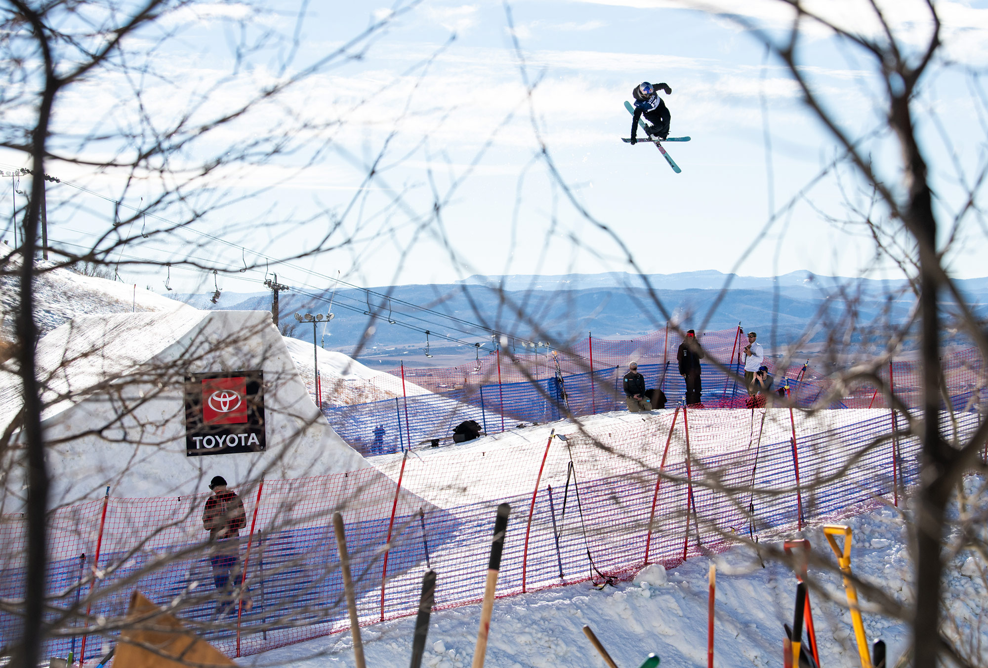 Kelly Sildaru competes at the Big Air World Cup in Steamboat, Colorado.
