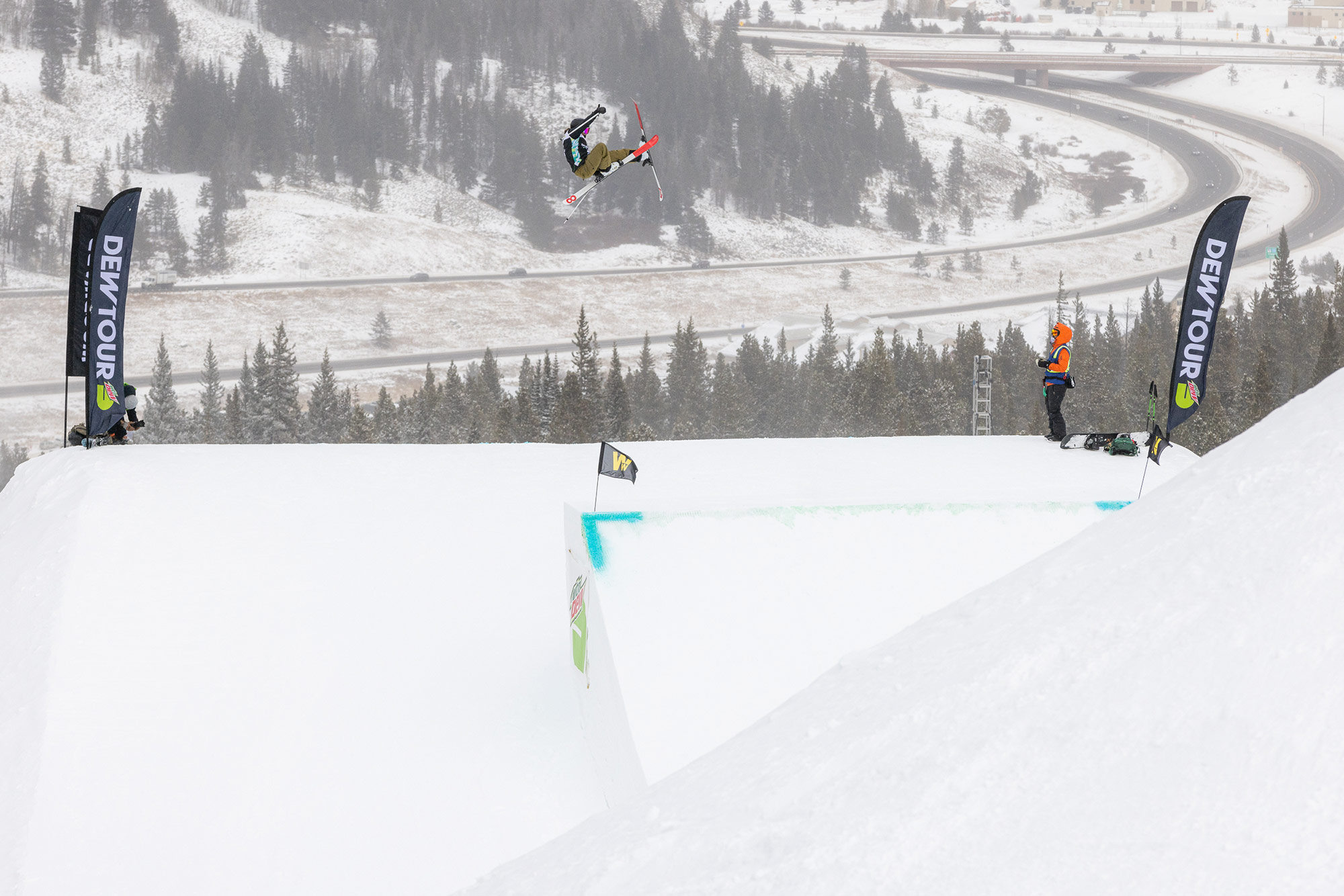 Marin Hamill competes in womens ski slopestyle finals at the 2021 Winter Dew Tour.