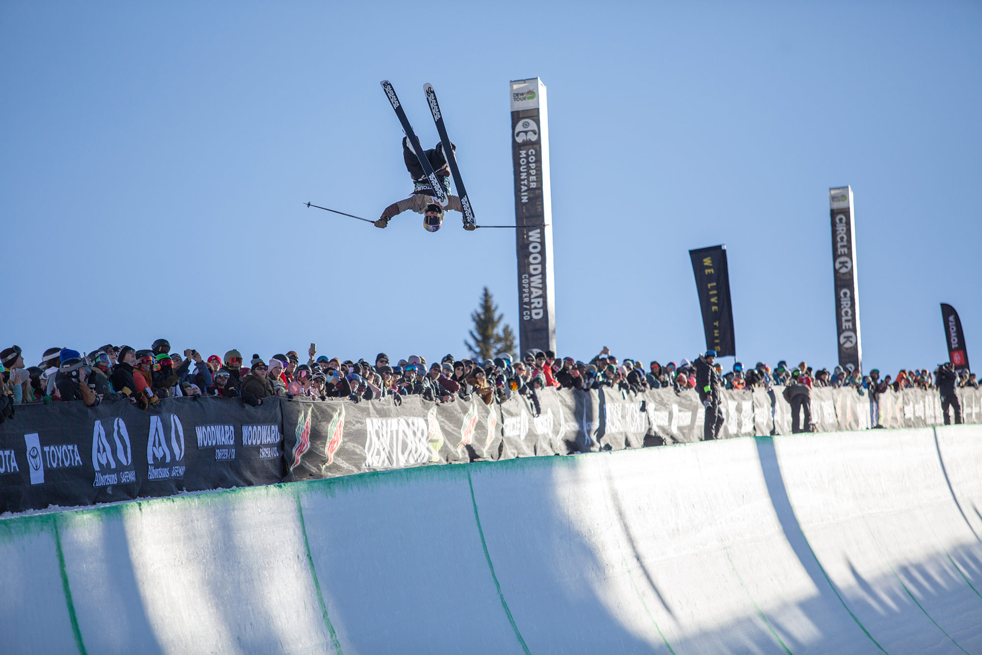 Birk Irving competes in mens halfpipe finals at the 2021 Winter Dew Tour
