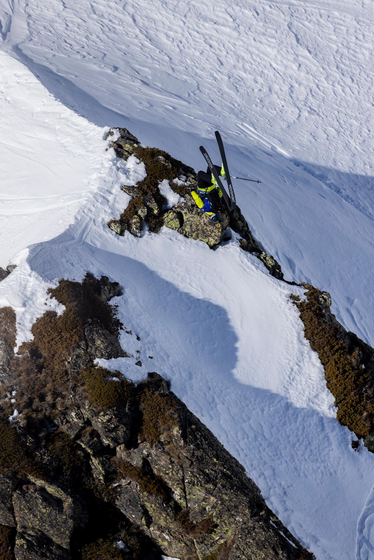 Maxime Chabloz sends a backflip during the 2022 Freeride World Tour event in Ordino Arcalis, Andorra