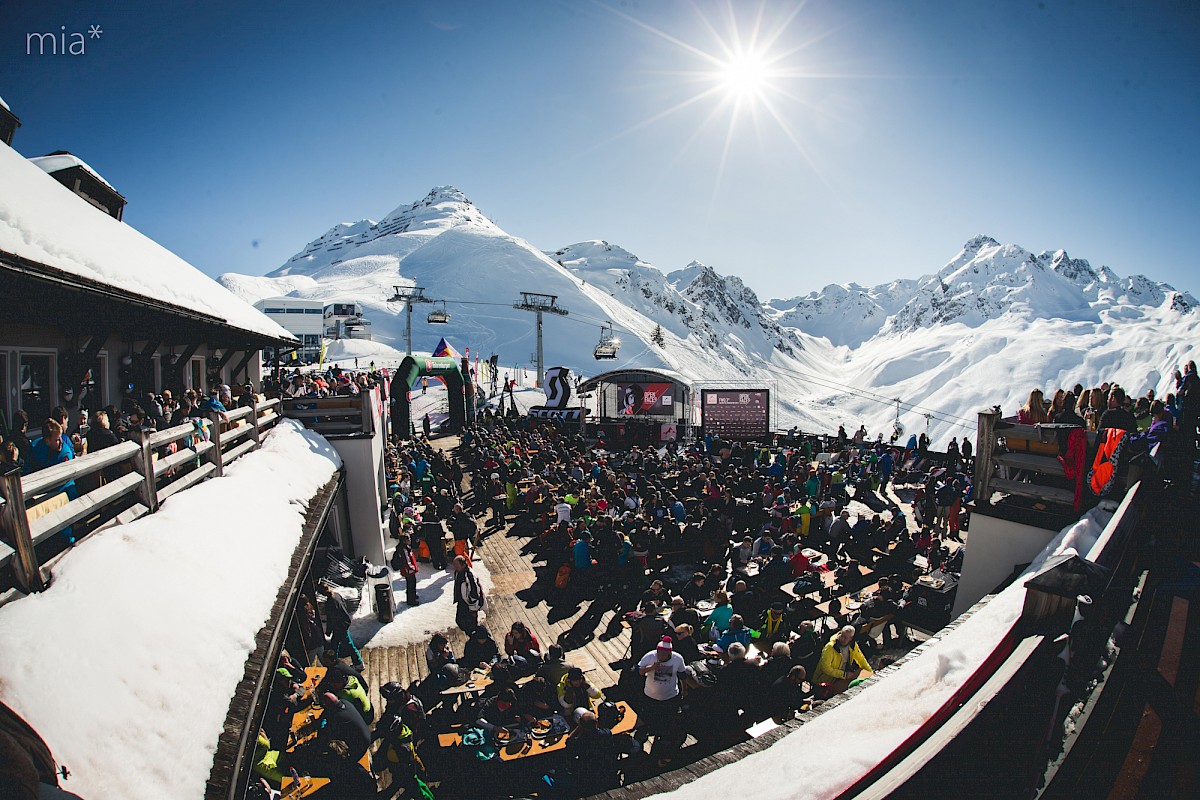 public area in Montafon at the 2018 Open Face freeride contest