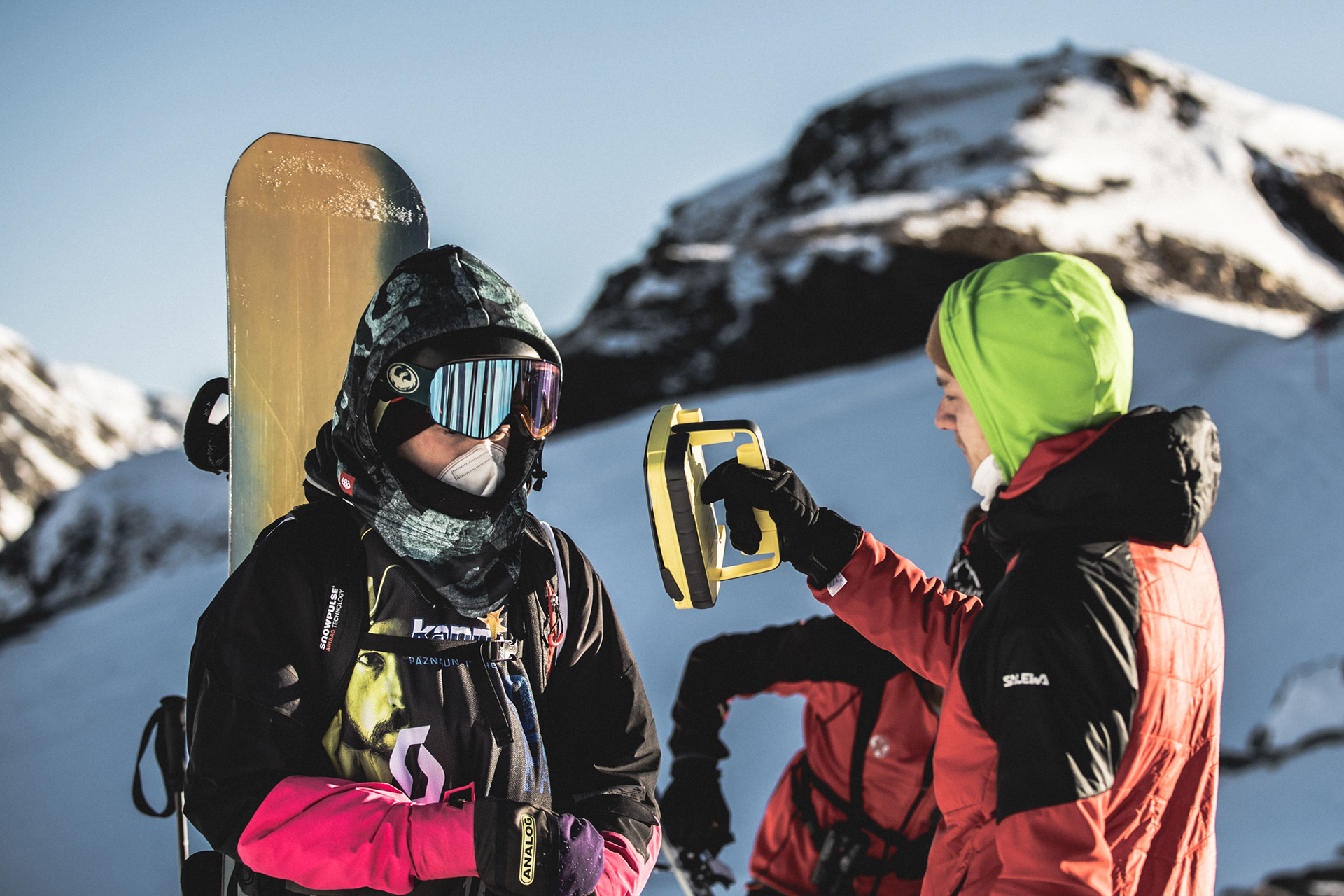 Safety precautions at the 2022 Open Faces freeride contest in Kappl, Austria