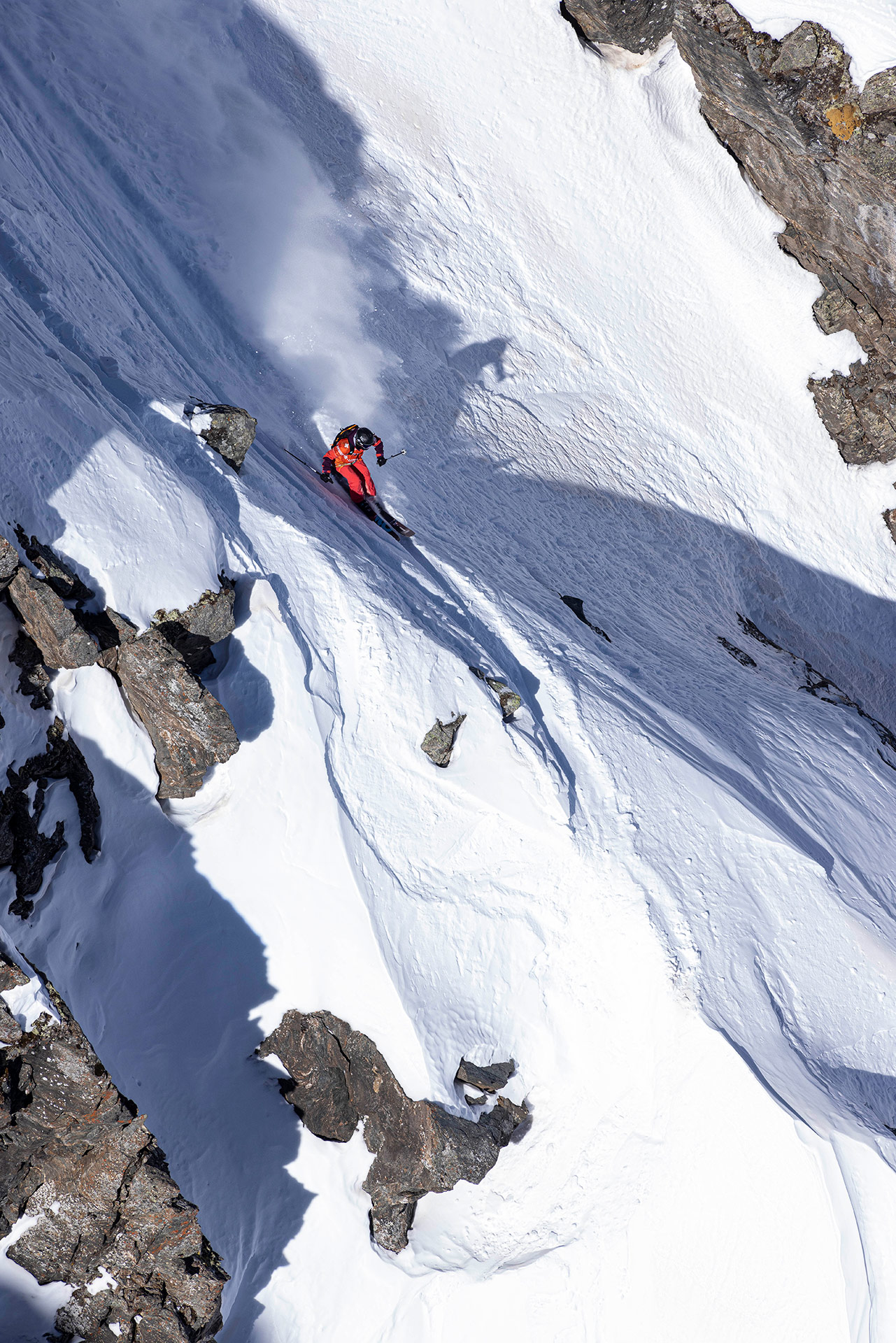 Sybille Blanjean at the 2022 Freeride World Tour finals in Verbier