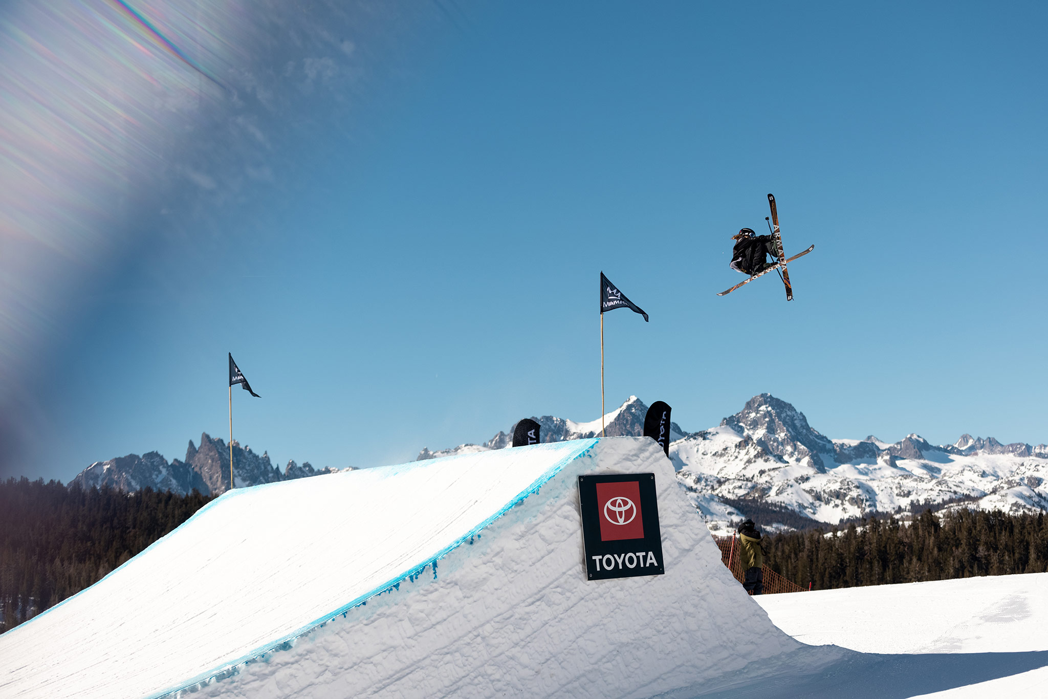 Olivia Asselin at the 2022 US Grand Prix Slopestyle in Mammoth Mountain, California