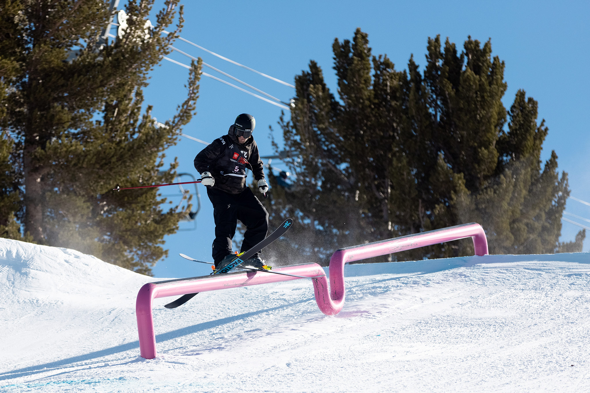 Alex Hall at the 2022 US Grand Prix Slopestyle in Mammoth Mountain, California